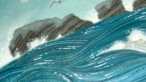 detail of an oil painting
